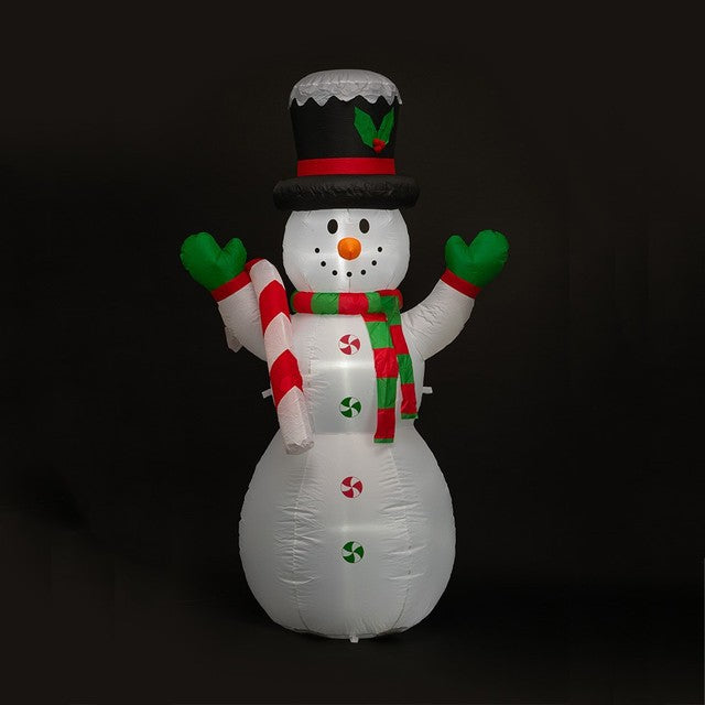 Inflatable 1.8m Snowman (6 LEDS)