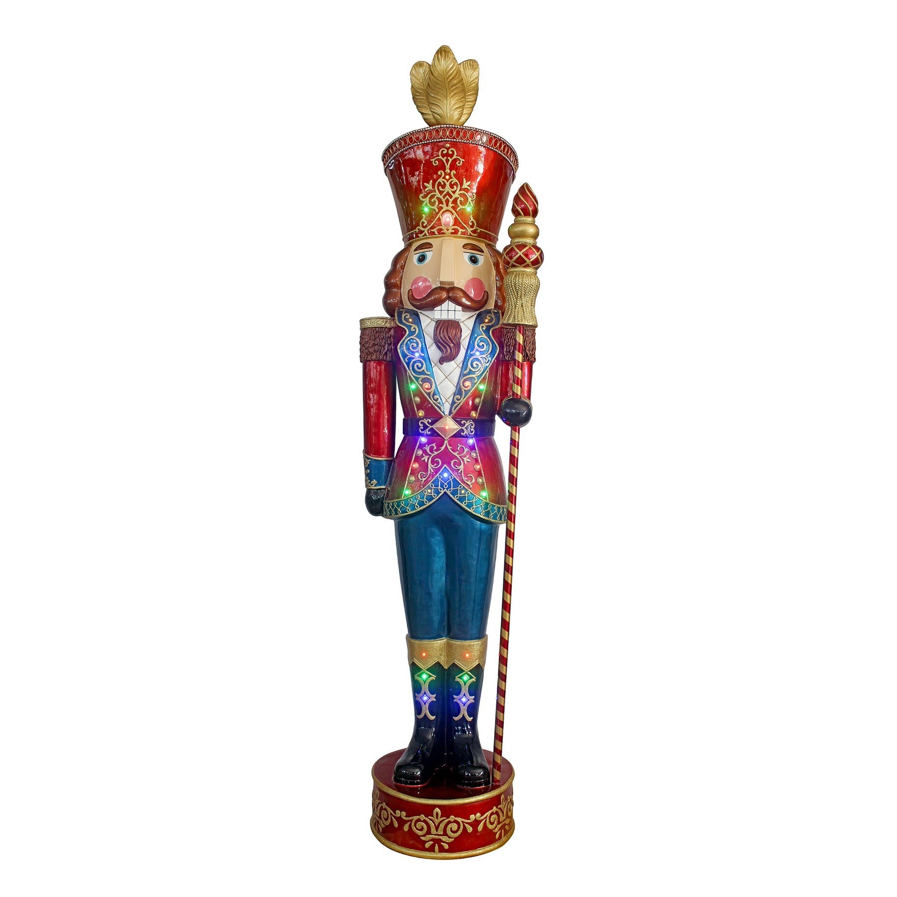 Nutcracker with Removable Scepter &amp; LED Light - H233cm