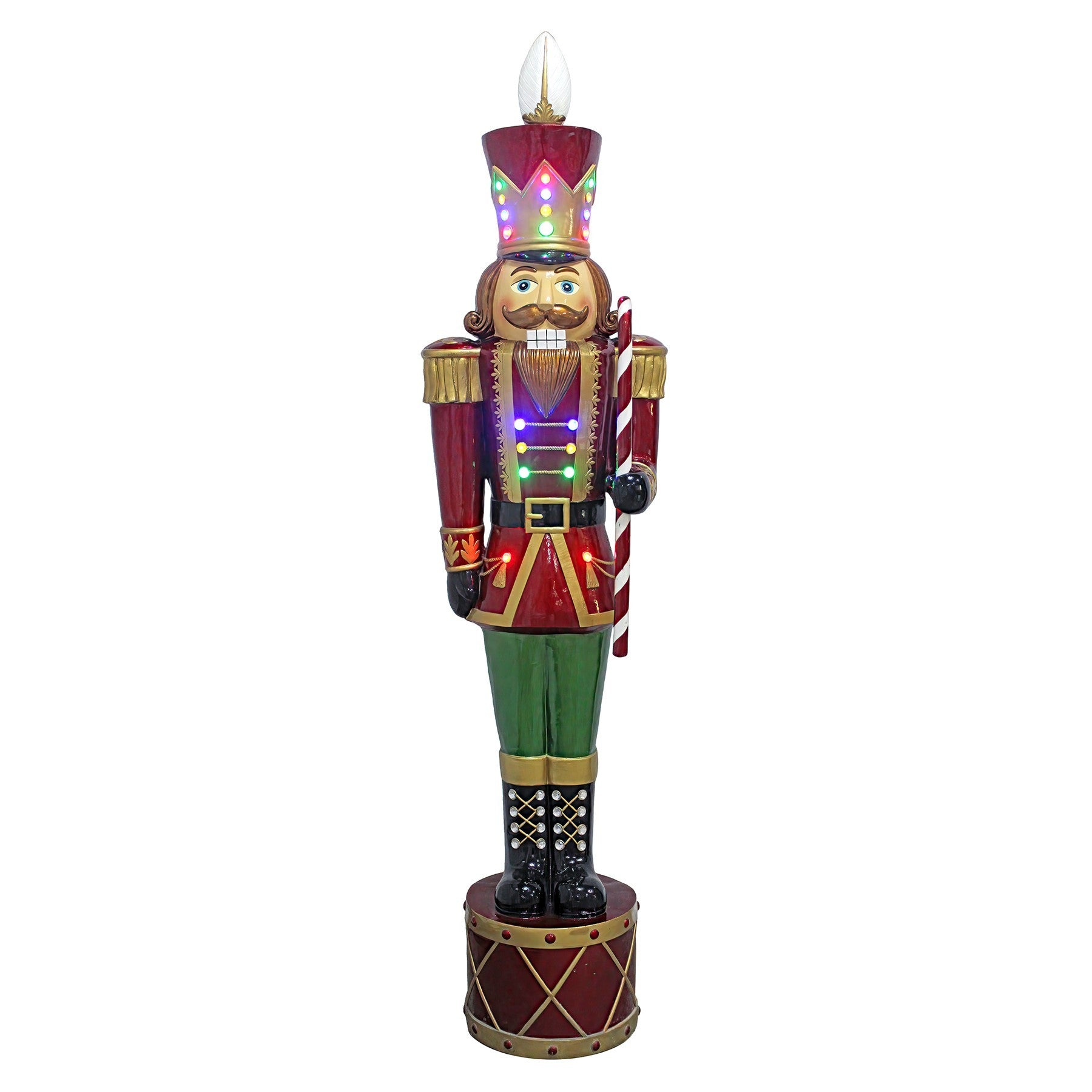 Nutcracker with Candy Cane &amp; LED Light (152cm)