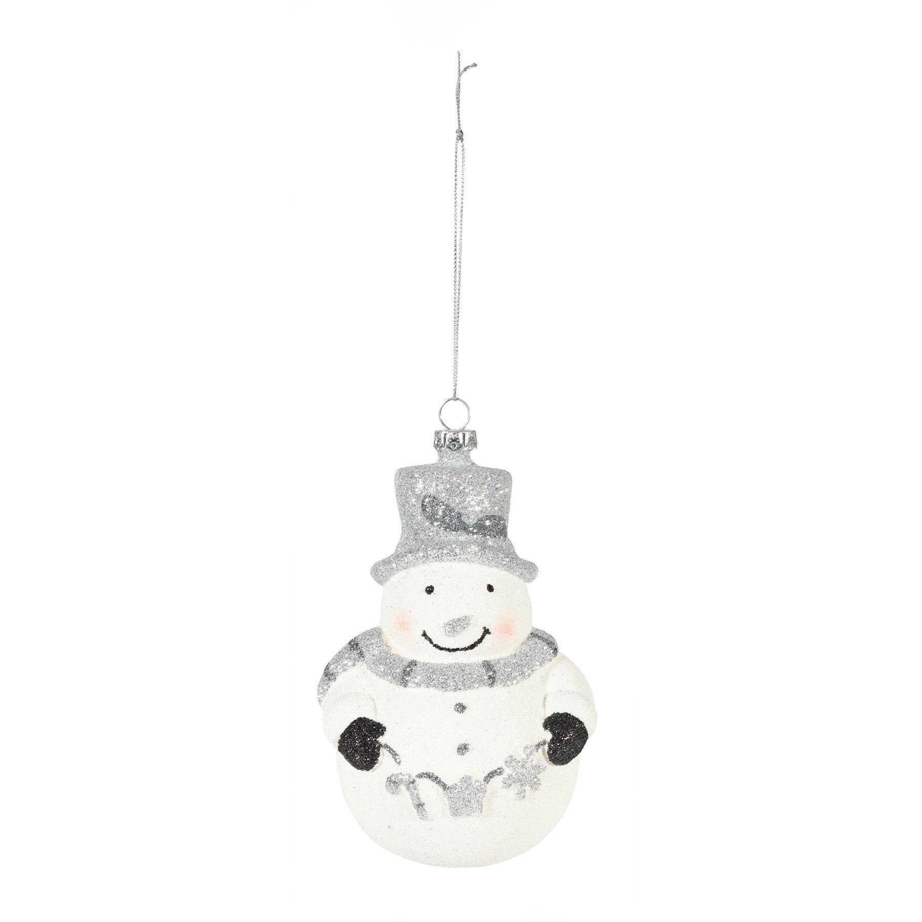 White Snowman Hanging Decoration (14cm)
