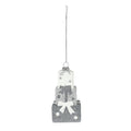 Silver Stacked Gift Hanging Decoration (11cm)