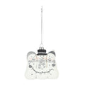 White and Silver Snowman with String Lights (9.5cm)
