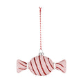 Round Candy Hanging Decoration with White Swirl - Pink (15.5cm)