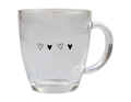 Valentines Printed Glass Coffee Cup (350ml)