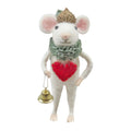 Felt Mouse with Acorn Hat Hanging Decoration (12.5cm)
