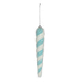 Turquoise and White Icicle Hanging Decoration (20cm)