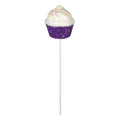 Purple Frosted Cupcake Pick (60cm)