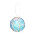 Iridescent Blue Sequin Covered Bauble (12cm)