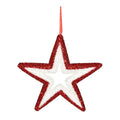 Glitter Star Hanging Decoration -Pink &amp; White  (36cm)