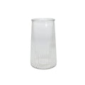 Clear Ribbed Graduated Vase (21.5cm)