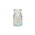 Meadow Flower Vase with Diamond Embossed Pattern &amp; Iridescent����Finish (18cm)