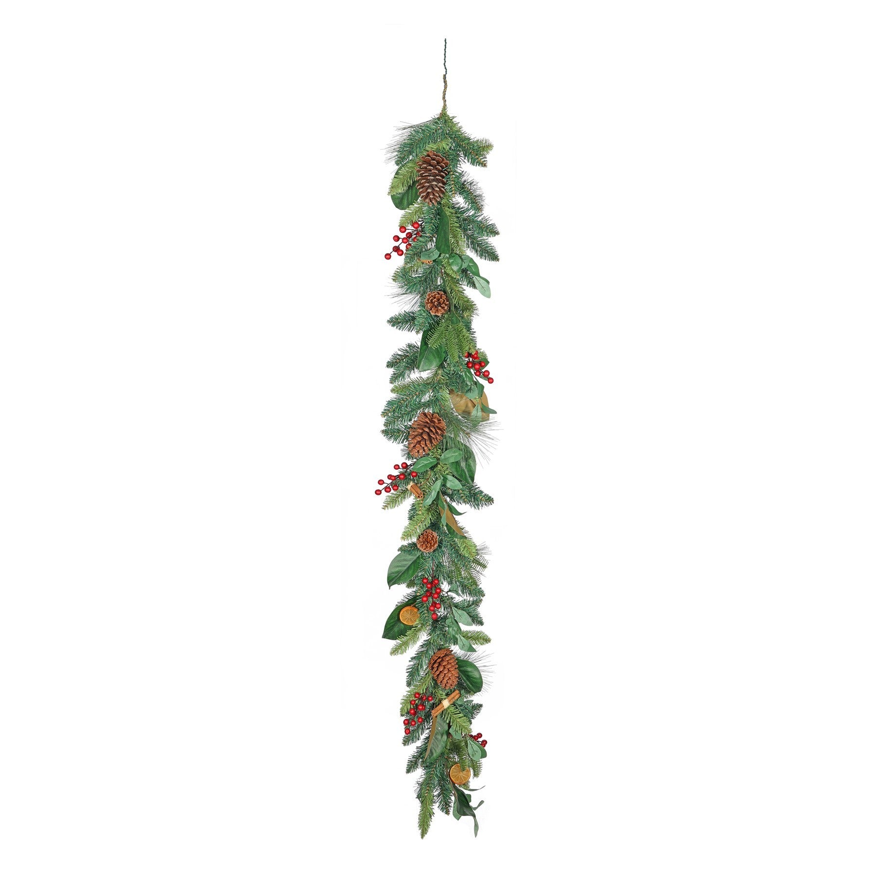 Luxury Garland with Orange  Cinnamon &amp; Cones (180cm)