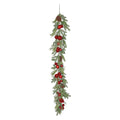 Red Bauble &amp; Cone Pine Garland (180cm)