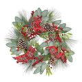 Red Berry and Cone Wreath (60cm)