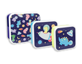 Pack of 3 Boys Printed Food Boxes (Space &amp; Construction Assorted)