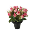Essential Rose Mix Remembrance Grave Pot - Pink