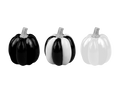 Assorted Halloween Monochrome Pumpkin Decoration (9cm)