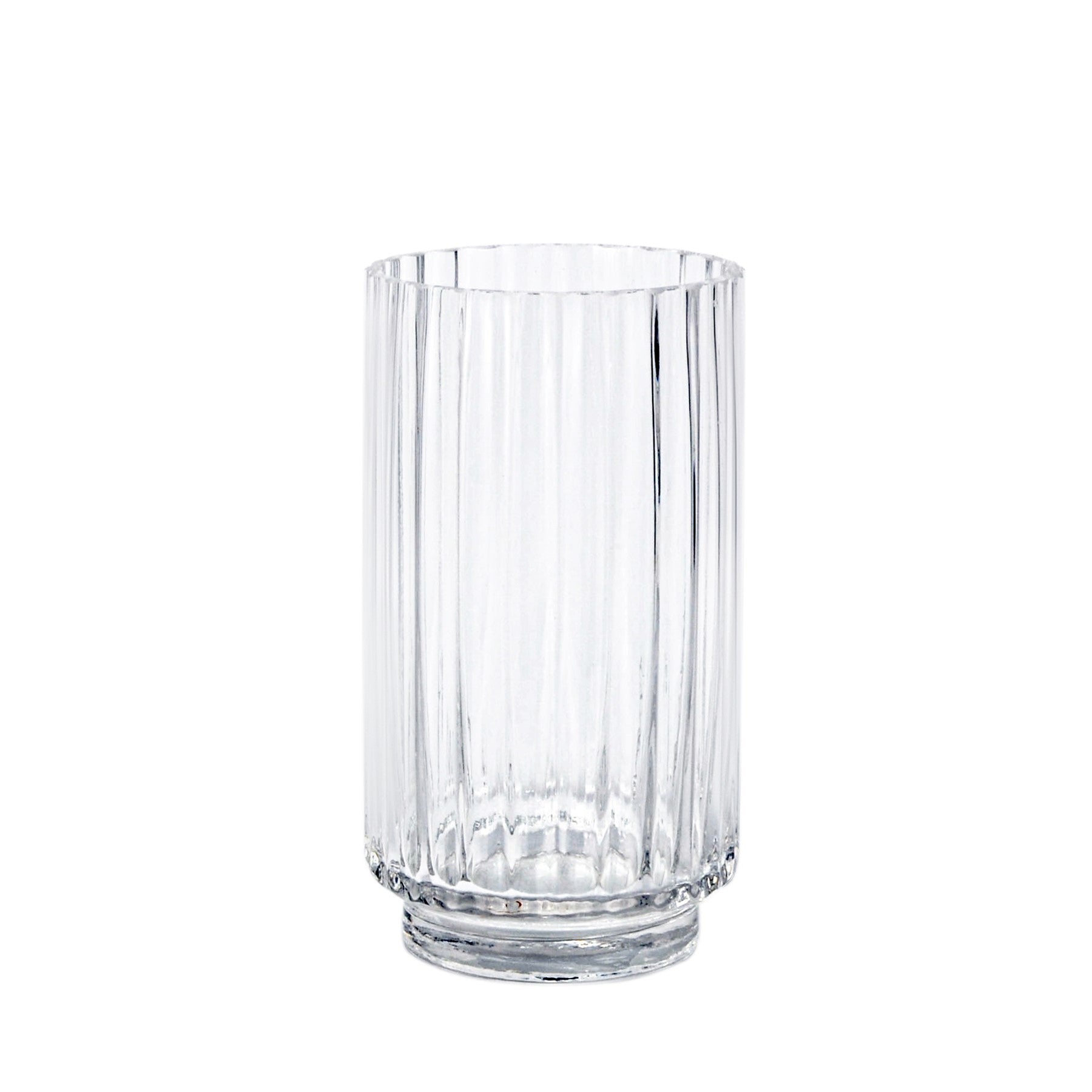 Clear Rochelle Fluted Cylinder Glass Vase����(21cm)