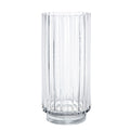 Clear Rochelle Fluted Cylinder Glass Vase (27cm)