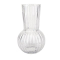 Clear Rochelle Fluted Vase with Onion Base (28cm)
