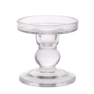 Clear Zara Pillar Glass Candle Holder����(8.7cm)
