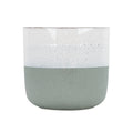 Hortus Green &amp; White Bordeaux Stoneware Pot (22.5cm H x 24.5cm Dia)