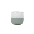 Hortus Green &amp; White Bordeaux Stoneware Pot (16cm H x 17cm Dia)
