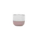 Hortus Pink &amp; White Bordeaux Stoneware Pot (13cm H x 14cm Dia)