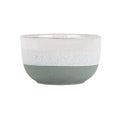 Hortus Green &amp; White Bordeaux Stoneware Pot (14.5cm H x 25cm Dia)