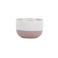 Hortus Pink &amp; White Stoneware Pot (12cm H x 17cm Dia)