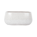 Hortus White Bordeaux Stoneware Pot (13cm H x 26cm Dia)