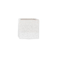 Hortus White Bordeaux Stoneware Cube (12.5cm H x 12.5cm W)
