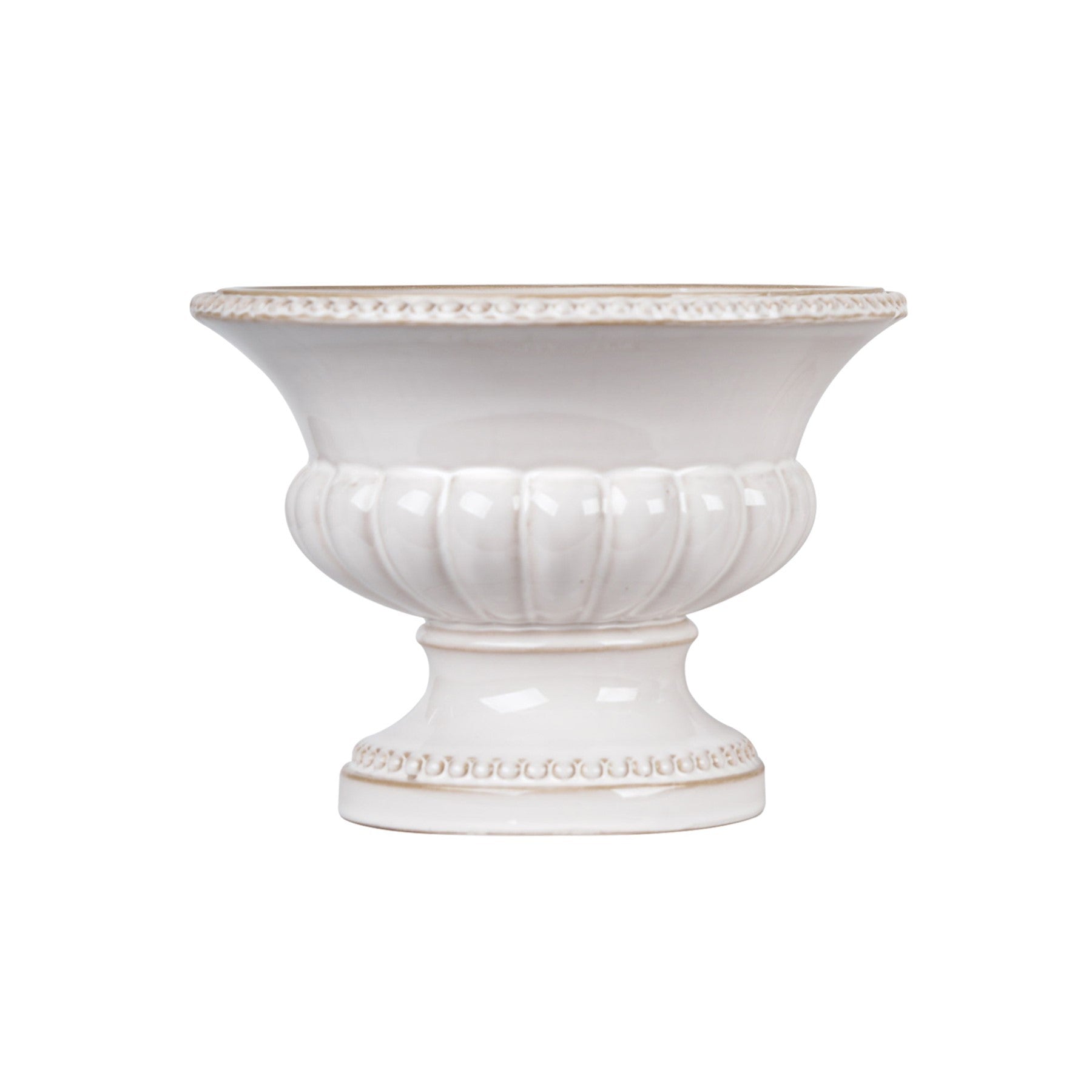 Hortus Cream Montpellier Urn Pot (23.5cm H x 29cm Dia)