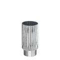 Silver Tonal Ribbed Cylinder Vase����(20cm)