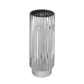 Silver Tonal Ribbed Cylinder Vase����(40cm)