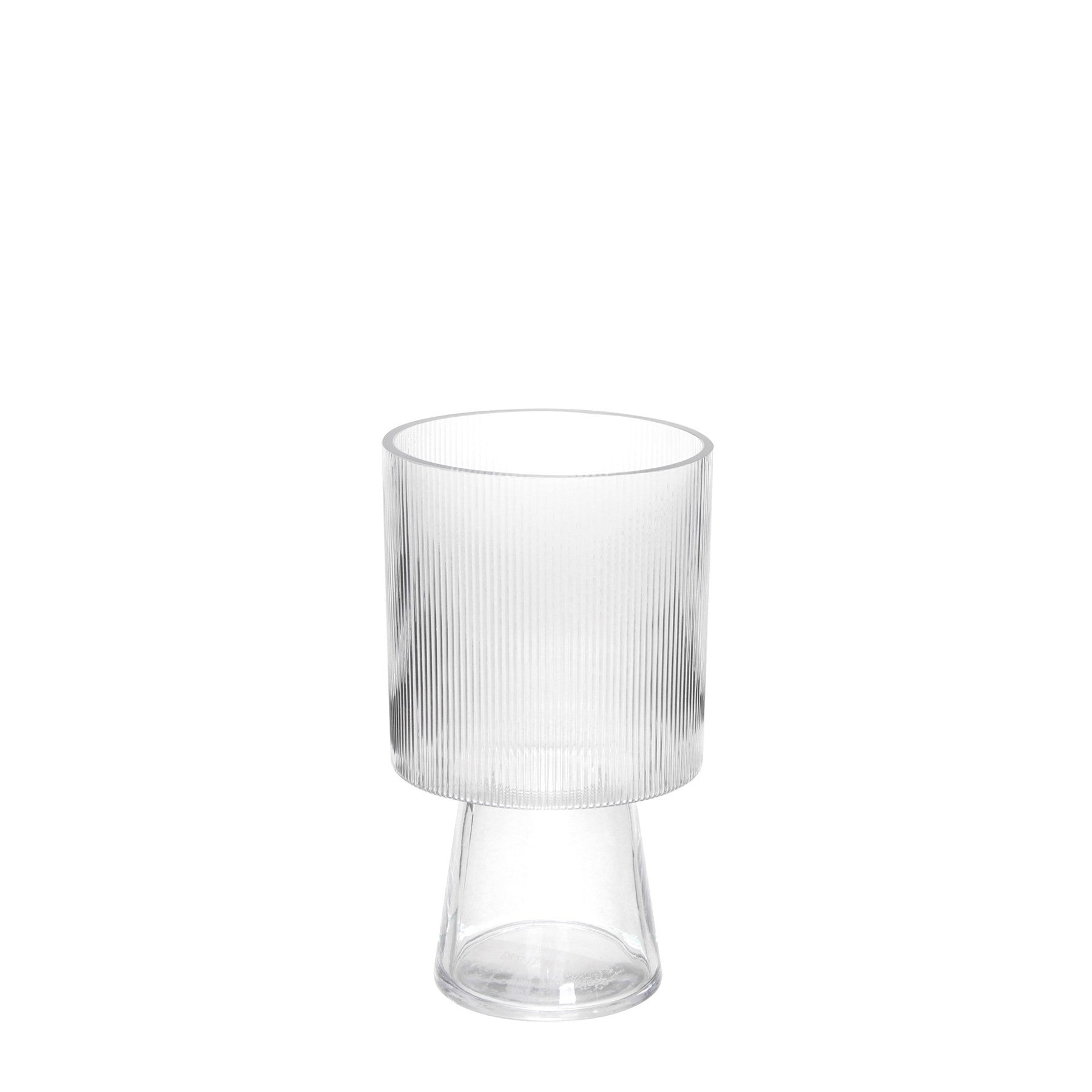 Clear Raised Ribbed����Vase (25cm)