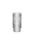 Clear Vase Wide Ribbed (20cm x 9.5cm)