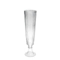 Clear Tall Ribbed Fluted Glass Vase (65cm)
