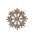 Gold Glitter Sparkly Snowflake Hanging Decoration