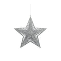 Glitter Star Hanging Decoration - Silver (20cm)
