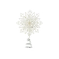 Glitter Snowflake Tree Topper - White (23cm)