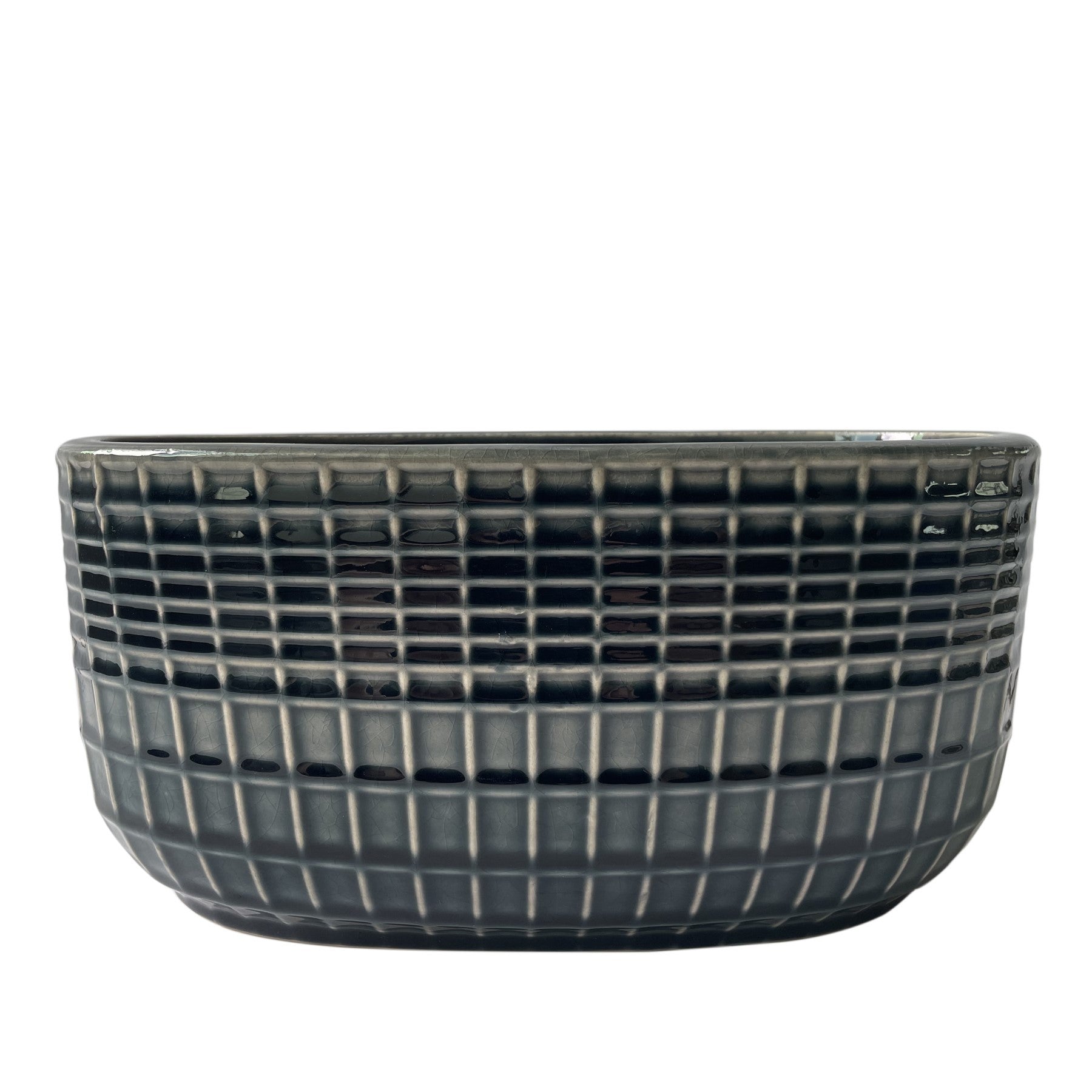 Hortus Grey Braga Pot (13cm H x 27cm L x 13cm W)
