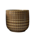 Hortus Brown Braga Pot (15cm H x 17cm Dia)