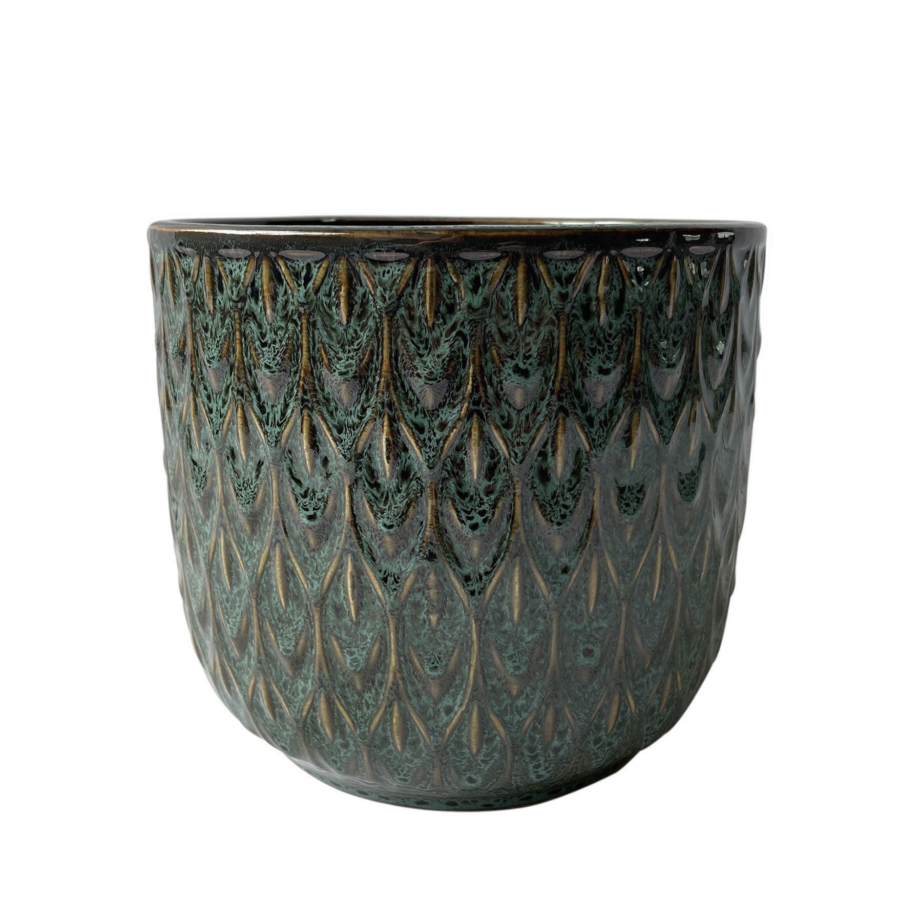 Hortus Nazare Olive Green Pot  (11.5cm H x 11cm Dia)