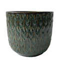 Hortus Nazare Olive Green Pot (17cm H x 20cm Dia)