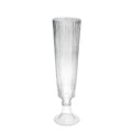 Clear Tall Ribbed Fluted Glass Vase (56cm)