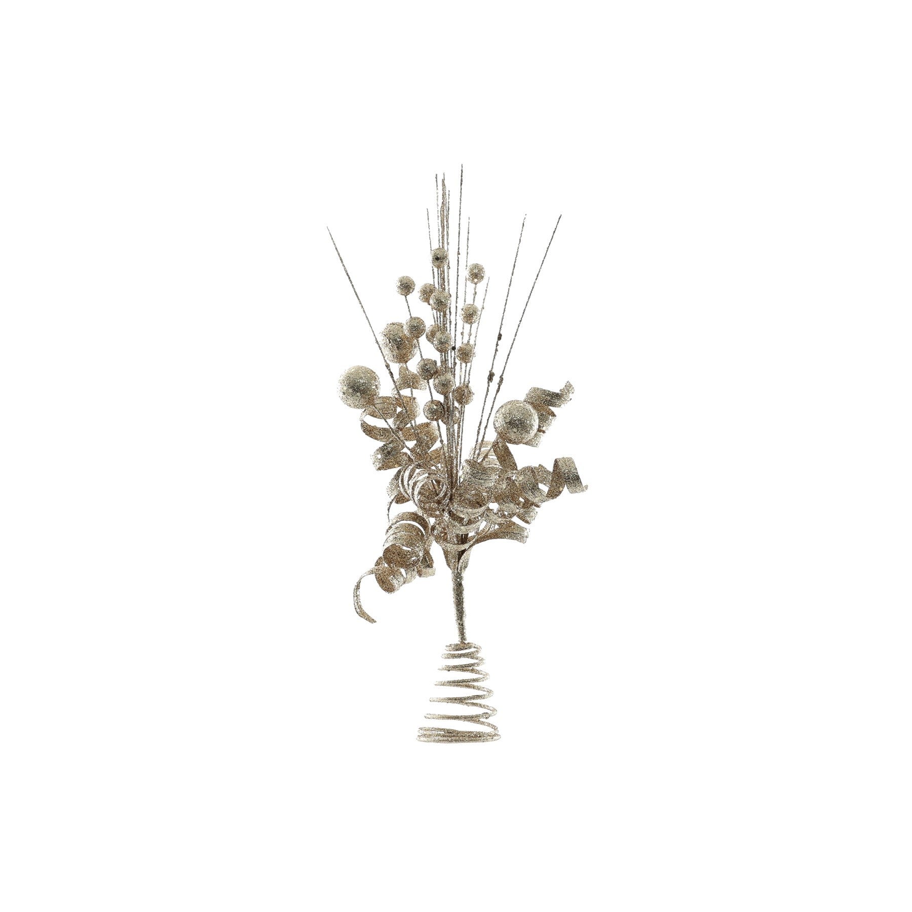 Glitter Ribbon Explosion Tree Topper - Gold (40cm)