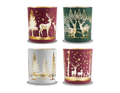 Christmas Scene Tea Light Holder (Assorted)
