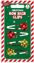 Gift Bow Novelty Hair Clips (4 Pack)