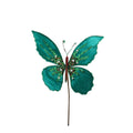 Green / Gold Velvet Butterfly Pick